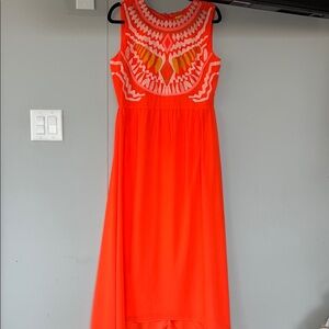 Gianni Bini Vibrant Orange Sleeveless Dress